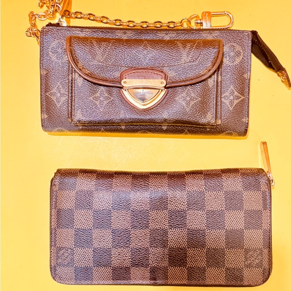 Luxury Brown Checkered Wallet Set - Picture 3 of 3